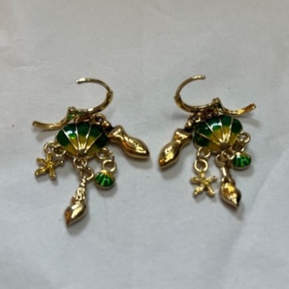 “Birth of Venus" Aphrodite Greek Mythology Goddess Handmade Earrings Seashells - Picture 11 of 14